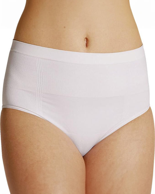 NewMom Seamless Caesarian Panties Combo Set-White & Skin-Helps Postpartum Recovery-Pack of 2