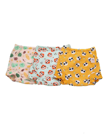 SuperBottoms Jungle Jam Cloth Diapers-Padded Underwear-100% Cotton-Washable & Reusable-Pack of 6