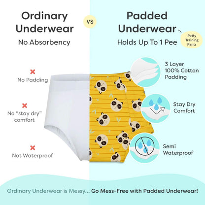 SuperBottoms Jungle Jam Cloth Diapers-Padded Underwear-100% Cotton-Washable & Reusable-Pack of 3