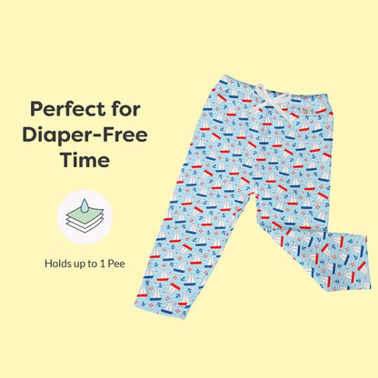 SuperBottoms Sail Tales Diaper Pants-100% Cotton-With Padded Underwear-12 to 24M