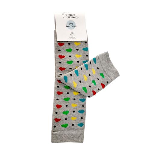 SuperBottoms Grey Legwarmer-Printed-Cotton Blend-For Infants