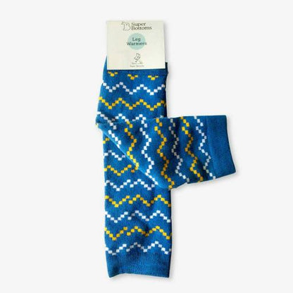 SuperBottoms Blue Legwarmer-Printed-Cotton Blend-For Infants