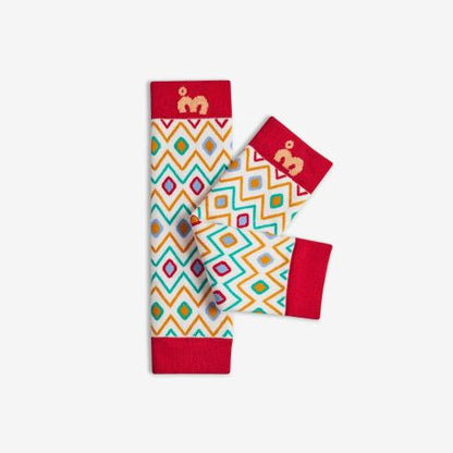 SuperBottoms Red Legwarmer-Printed-Cotton Blend-For Infants