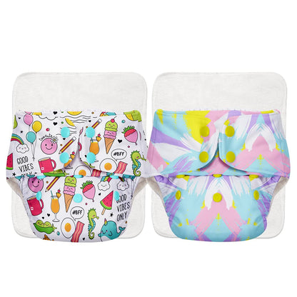 SuperBottoms Rainbow & Bluestar Freesize Cloth Diaper-Padded Underwear-Cotton-Washable & Reusable-3 to 36M