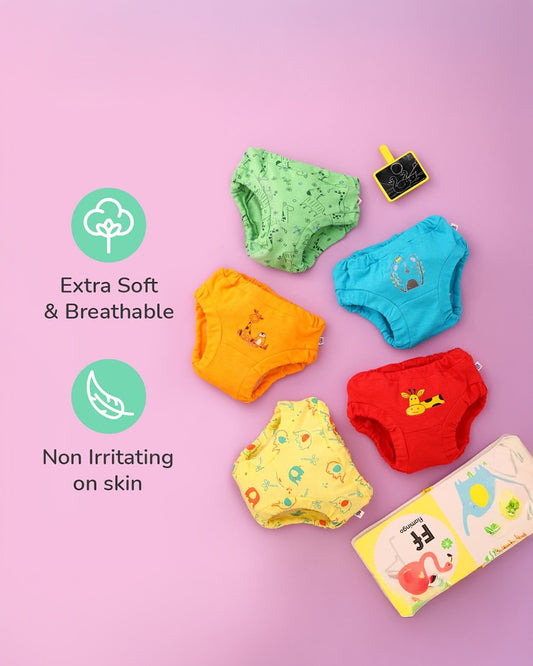 SuperBottoms Multicolored Briefs Wonder Wild Cotton-For Infants