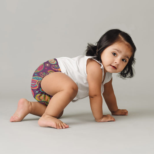 SuperBottoms Utsav Freesize UNO Cloth Diaper-Padded Underwear-100% Organic Cotton-Washable & Reusable-3 to 36M