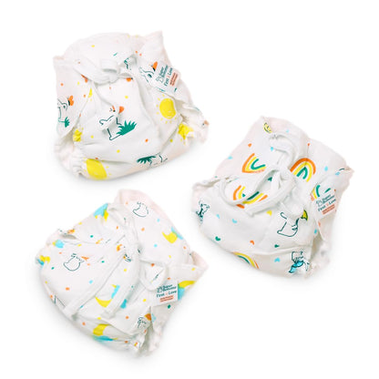 SuperBottoms First Love Dry Feel Nappy-Muslin-Washable & Reusable-Pack of 3