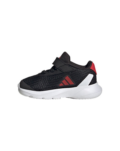 Adidas Black Duramo SL EL I Velcro Shoes For Infants