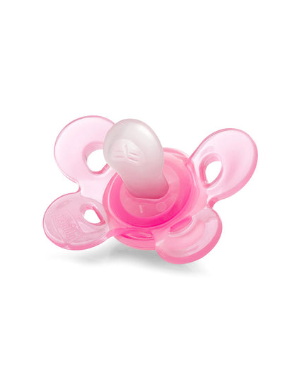 Chicco PhysioForma Comfort Soother-With Sterilizing Case-Orthodontic-Pink Lumi-16 to 36M-Pacifier