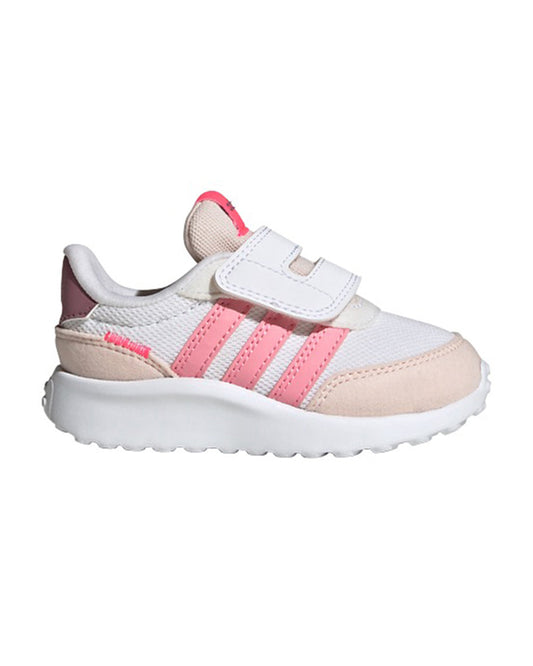 Adidas Pink & White Run 70s AC I Velcro Shoes For Infants