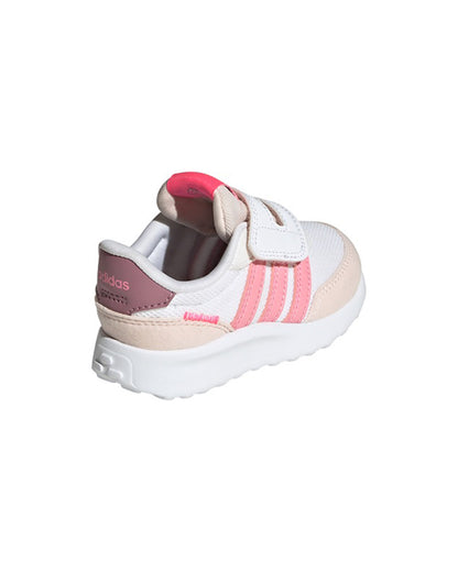 Adidas Pink & White Run 70s AC I Velcro Shoes For Infants