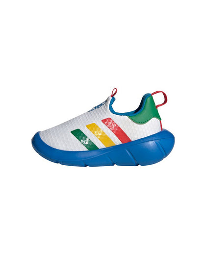 Adidas White & Blue Monofit TR I Slip On Shoes For Infants