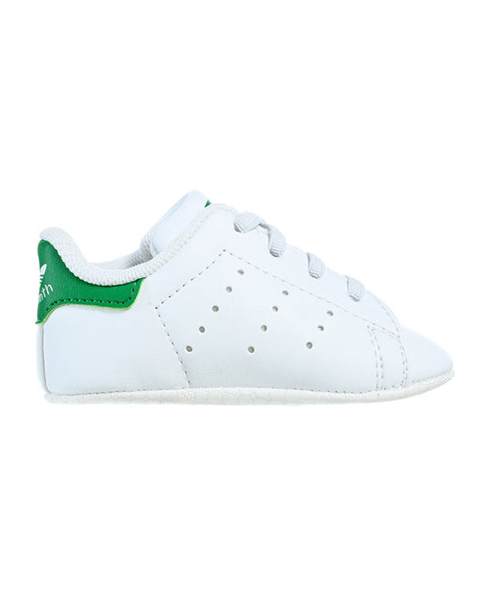 Adidas White Stan Smith Crib Lace Up Shoes For Infants