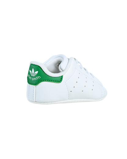 Adidas White Stan Smith Crib Lace Up Shoes For Infants