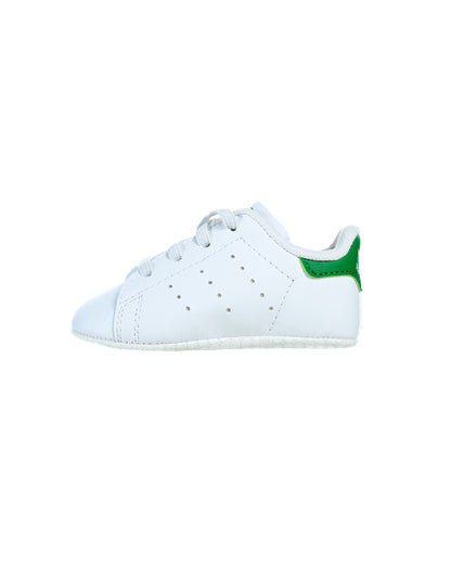 Adidas White Stan Smith Crib Lace Up Shoes For Infants