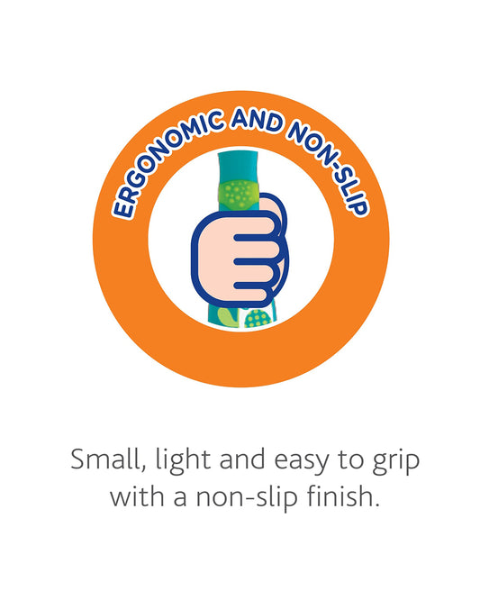 Chicco Baby's First Spoon-Angled Head & Soft Silicone-8M+-Blue-For Infants