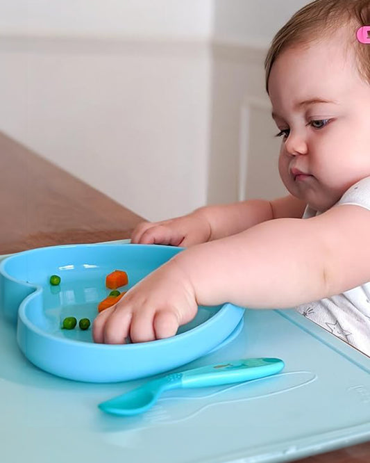 Chicco Baby's First Spoon-Angled Head & Soft Silicone-8M+-Blue-For Infants