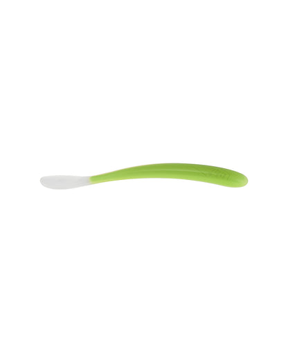 Chicco Soft Silicone Spoon Set-Long Handles-6M+-Green-For Infants