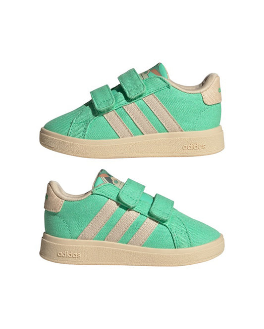 Adidas Green Grand Court Grogu CF I Velcro Shoes For Infants