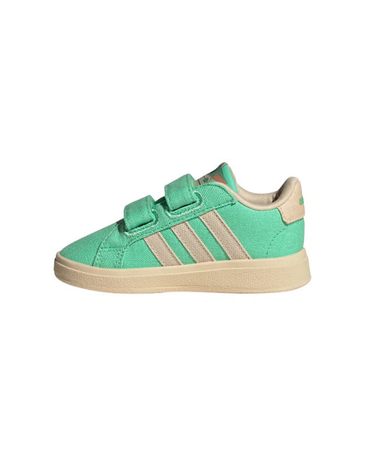 Adidas Green Grand Court Grogu CF I Velcro Shoes For Infants