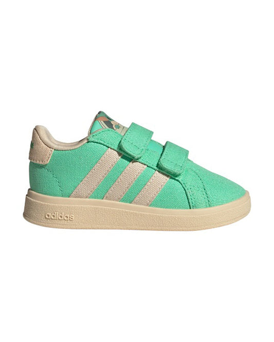 Adidas Green Grand Court Grogu CF I Velcro Shoes For Infants