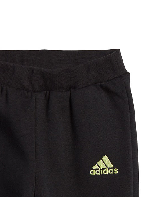 Adidas Lime Track Suit-Printed-Cotton & Polyester French Terry For Infants
