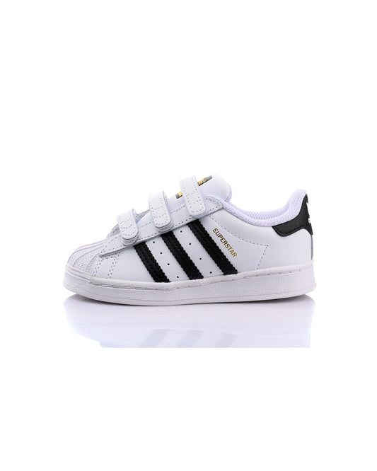 Adidas White Superstar CF I Velcro Shoes For Infants