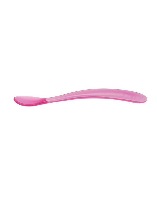 Chicco Soft Silicone Spoon Set-Long Handles-Pack of 2-6M+-Pink-For Infants
