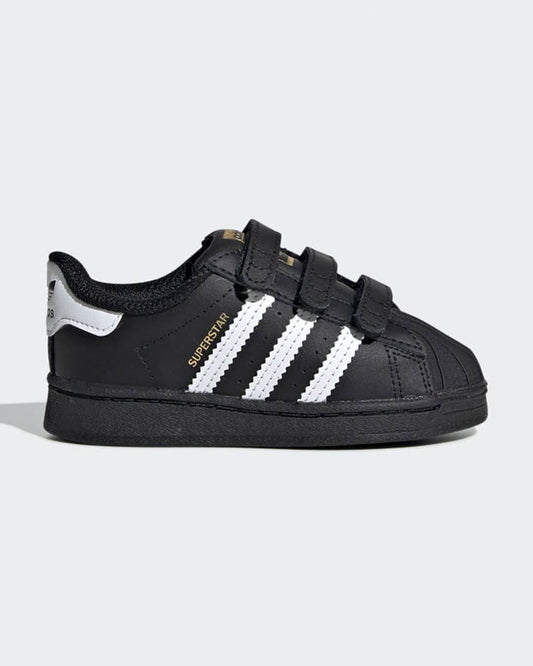 Adidas Black Superstar CF I Velcro Shoes For Infants