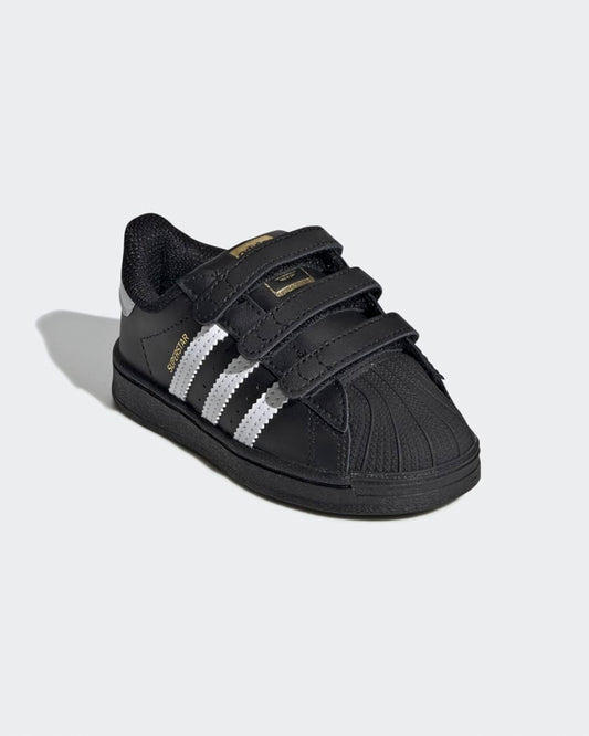 Adidas Black Superstar CF I Velcro Shoes For Infants