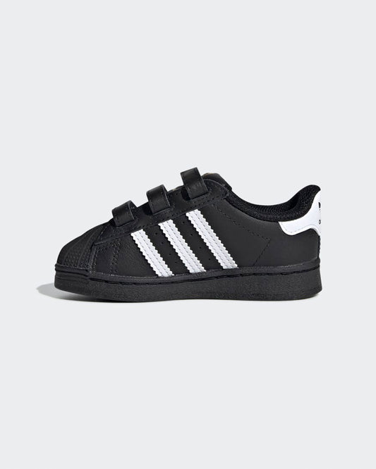 Adidas Black Superstar CF I Velcro Shoes For Infants