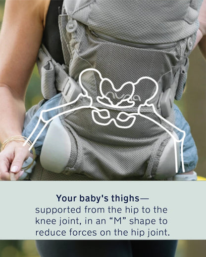 Nuna Cudl Clik Baby Carrier-4 Carry Positions-Innovative Leg Openings-For 0 to 3Y (Upto 16Kg)-Caviar