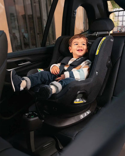 Nuna Pruu Baby Car Seat-Convertible Car Seat-360 Degree Rotation-For 0 to 5Y (Upto 19Kg)-Caviar