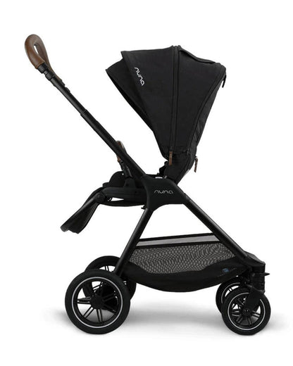 Nuna TRIV Next Baby Stroller-Flat Reclining & Reversible Seat-One Hand Fold-Includes Rain Cover & Post Adaptors-2 Years Warranty-Pram for 0 to 4Y (Upto 22Kg)-Caviar