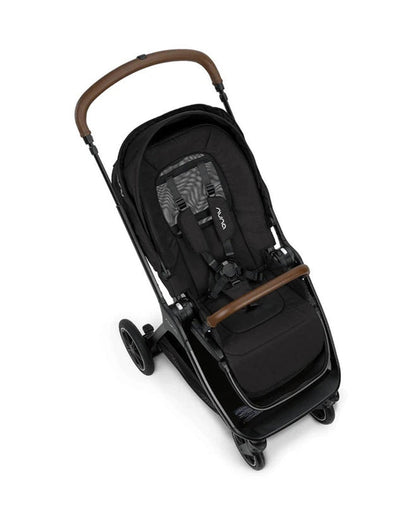 Nuna TRIV Next Baby Stroller-Flat Reclining & Reversible Seat-One Hand Fold-Includes Rain Cover & Post Adaptors-2 Years Warranty-Pram for 0 to 4Y (Upto 22Kg)-Caviar