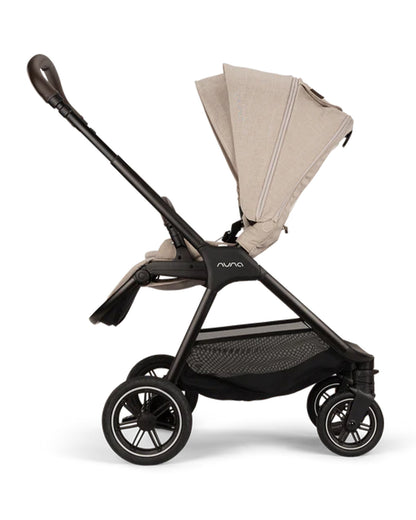 Nuna TRIV Next Baby Stroller-Flat Reclining & Reversible Seat-One Hand Fold-Includes Rain Cover & Post Adaptors-2 Years Warranty-Pram for 0 to 4Y (Upto 22Kg)-Biscotti