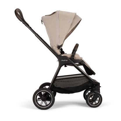 Nuna TRIV Next Stroller-With Travel Bag, Cup Holder, Rain Cover & Post Adaptors-Reversible Seat-One Hand Fold-Pram for 0 to 4Y (Upto 22Kg)-Biscotti