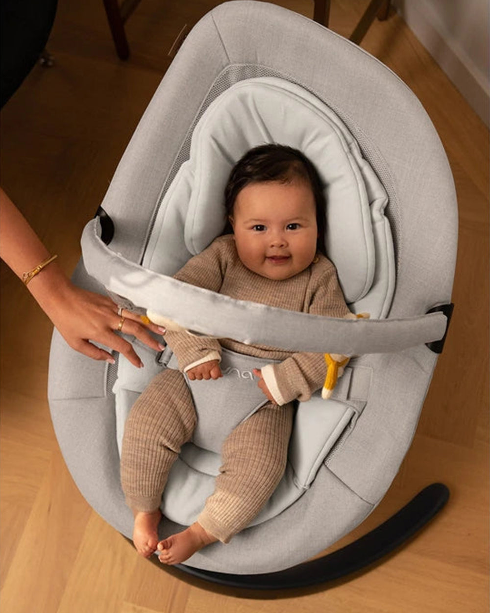 Nuna Leaf Grow Baby Bouncer-Organic Jersey Knit Cotton Insert-3