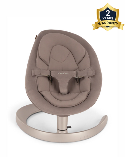 Nuna Leaf Grow Baby Bouncer-Organic Jersey Knit Cotton Insert-3 Ergonomic Recline Positions-For Infants-Cedar