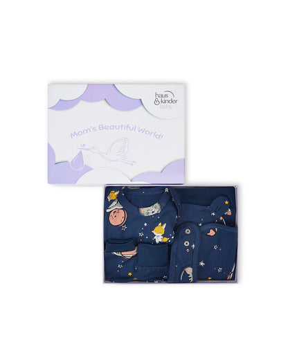 Haus & Kinder Adorable Space walk Attire Gift Set-Pack of 7-Gift For Baby Shower & Baby Birthday