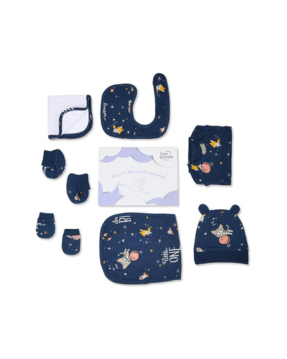 Haus & Kinder Adorable Space walk Attire Gift Set-Pack of 7-Gift For Baby Shower & Baby Birthday