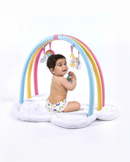 Haus & Kinder Fantasy Rainbow Baby Activity Gym-with 5 rattles-Indoor Toy-0M+