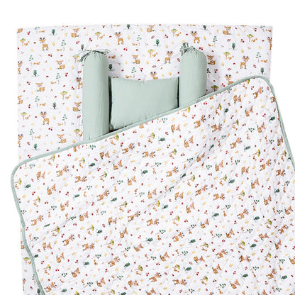 Haus & Kinder Bundle of Joy Bedding Set-With Mattress-100% Cotton-Pack of 5-Whimsical Woodland