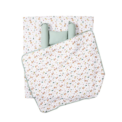 Haus & Kinder Bundle of Joy Bedding Set-With Mattress-100% Cotton-Pack of 5-Whimsical Woodland