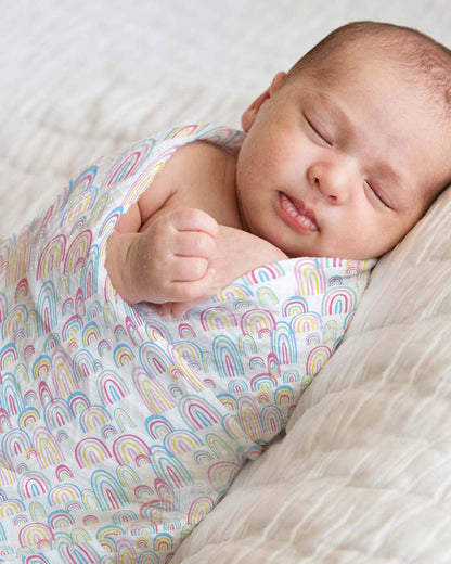 Haus & Kinder Rainbow Collection Swaddle-100% Cotton Muslin-Pack of 3-Infant Wraps