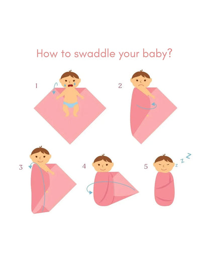 Haus & Kinder Oasis Collection Swaddle-100% Cotton Muslin-Pack of 3-Infant Wraps