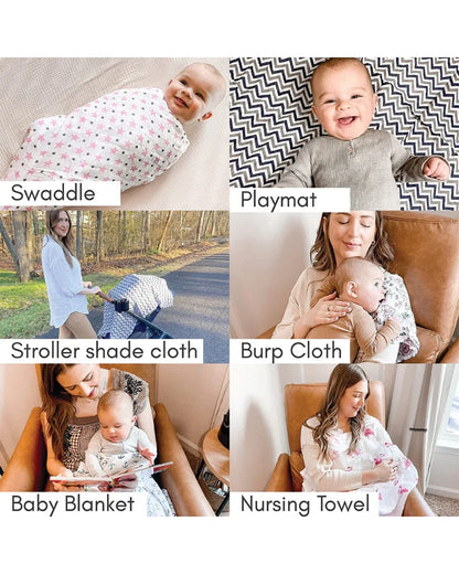 Haus & Kinder Nautical Collection Swaddle-100% Cotton Muslin-Pack of 5-Infant Wraps