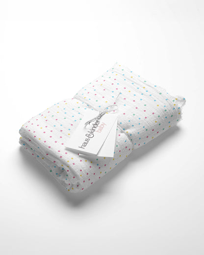 Haus & Kinder Rainbow Collection Swaddle-100% Cotton Muslin-Pack of 3-Infant Wraps