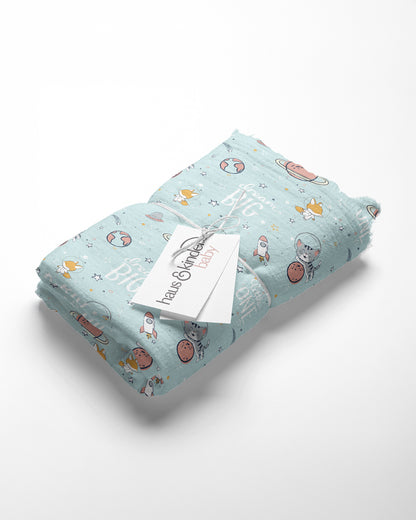 Haus & Kinder Oasis Collection Swaddle-100% Cotton Muslin-Pack of 3-Infant Wraps