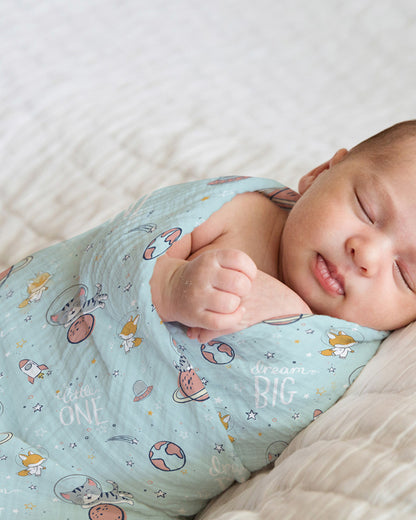 Haus & Kinder Oasis Collection Swaddle-100% Cotton Muslin-Pack of 3-Infant Wraps